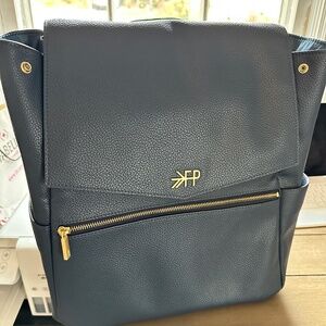 Freshly Picked Leather backpack / diaper bag in Navy / Blue